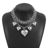 METAL STYLE PERSONALIZED HEART PENDANT NECKLACE_CWMM3136