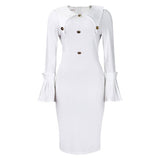 FASHIONABLE AND ELEGANT COMMUTER LONG DRESS_CWDMD3698