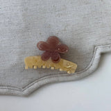 Small Flower Claw Clip Elegant Half Up Style_Cwaha08228