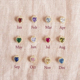FASHIONABLE HEART BIRTHSTONE EARRINGS_CWMM5350
