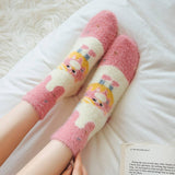 Warm And Cute Polka Dot Home Sleeping Socks_Cwms1056