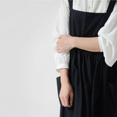 KITCHEN FLORIST WORK LINEN APRON WITH POCKETS_CWMM3295