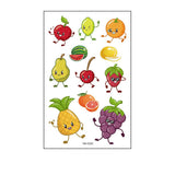 Waterproof Kids Sparkle Fruit Veggie Tattoos_Cwmm8258