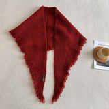 SOLID WOOL BLEND TRIANGLE SCARF FOR WOMEN_CWASC2287