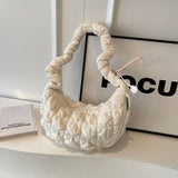 PLUSH VELVET CLOUD BAG WOMEN LARGE SHOULDER TOTE_CUAB00563