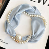Pearl Magnetic Skinny Silk Neck Scarf_Cwasc03930