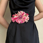 NEW FLORAL FABRIC WAIST BELT FOR DRESSES_CWMM6419