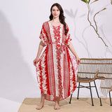 SNAKE PRINT COTTON BLEND BEACH COVER UP_CWMM6144