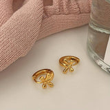GENTLE AND VERSATILE HIGH END SIMPLE BOW EARRINGS_CWAJE3014