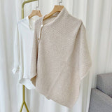 NEW KNITTED CAPE BUCKLE SHAWL_CWASC0754