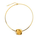 MINIMALIST 18K STEEL SQUARE NECKLACE FADE RESISTANT_CWMM8833