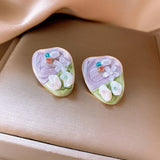 MONET GARDEN OIL PAINTING STYLE EARRINGS_CWAJE2325