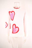 Valentines Day Heart Peach Sweater Knit