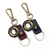 NEW ALLOY BRONZE PENDANT RETRO COWHIDE KEYCHAIN_CWMM5040