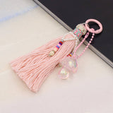 CUTE MUSHROOM TASSEL PENDANT KEYCHAIN_CWMM3557
