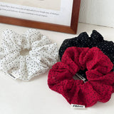 Vintage Polka Dot Large Hair Scrunchie_Cwaha07554