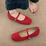 HIDDEN WEDGE SQUARE TOE FLAT LOAFERS FOR WOMEN_CWSHF0058