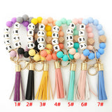 POPULAR SILICONE BEAD BRACELET KEYCHAIN_CWMM1290