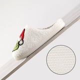 CHRISTMAS GRINCH PATTERN WINTER COTTON SLIPPERS_CWSHS0456