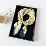 LETTER PRINT SATIN SQUARE SCARF FOR WOMEN_CWASC0810