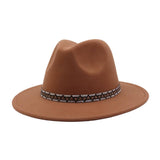 MEN WOMEN RETRO WOOL BLEND FEDORA HAT _CWAH04393