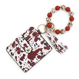 COLORFUL SILICONE BEAD COIN PURSE WITH COW KEYCHAIN_CWAB4952