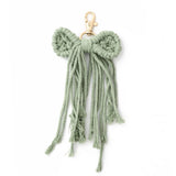 BOW TASSEL KEYCHAIN HANDCRAFTED WRIST STRAP_CWAB5073