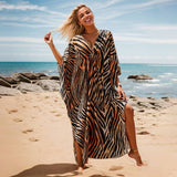 RAYON BEACH COVER UP WITH HANDWOVEN CHEST DETAIL_CWMM6157