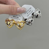 HALF FACE THREE DIMENSIONAL EARRINGS_CWAJE1345