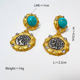 Vintage Turquoise Drop Earrings