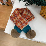 KNIT SCARF COZY WINTER CROSS NECK WARMER FOR KIDS_CWASC2101
