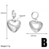 SILVER HEART SHAPED PENDANT EARRINGS_CWAJE1034