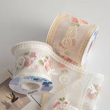 ROSE FLOWER EMBROIDERY LACE DIY RIBBON_CWMM5759