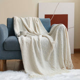 SOFT COZY KNIT BLANKET WITH TASSEL_CWMM0197
