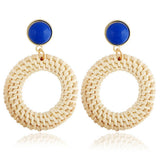 BRAIDED ROUND DROP EARRINGS_CWAJE0443