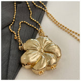 Flower Shaped Clutch Bag Metal Shoulder Bag_Cwab3241