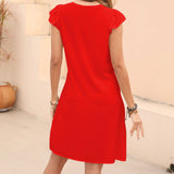 Stylish V-Neck Dress With Slim Temperament