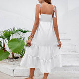 Strapless Solid Color Halter Princess Dress