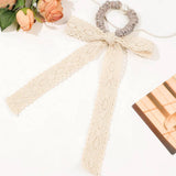 BOW HAIR BAND LACE RIBBON HAIR ROPE_CWAHA1648