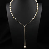 Womens Natural Freshwater Pearl Necklace