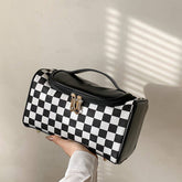 NEW CHECKERBOARD LARGE CAPACITY COSMETIC BAG_CWAB4491