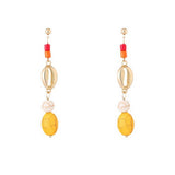 FASHION NATURAL STONE SHELL EARRINGS FOR WOMEN_CWAJE2955
