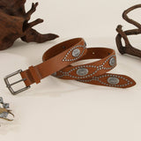 COWBOY STYLE BEADED RETRO PUNK STYLE RIVET BELT_CWMM3953