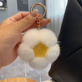 CUTE PLUSH FLOWER CAR KEYCHAIN BAG PENDANT_CWMM2528
