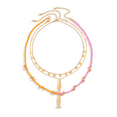 Vintage Tassel Pendant Alloy Multi-Layer Necklace_Cwmm3182