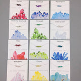 SILVER CHAIN NATURAL STONE NECKLACE WITH CARD_CWAJE1057