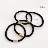 4PCS SET FASHION STRETCHY ELASTIC SIMPLE HAIR TIES_CWAHA0338