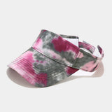 Tie-Dye Visor Hat Sunshade Cap For Spring/Summer_Cwah3296