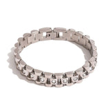 18K GOLD ROUND WHITE ZIRCON DELICATE BRACELET_CWAJE4796