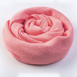 SOLID COTTON LINEN SCARF FOR WOMEN SUMMER SUN PROT_CWASC1451